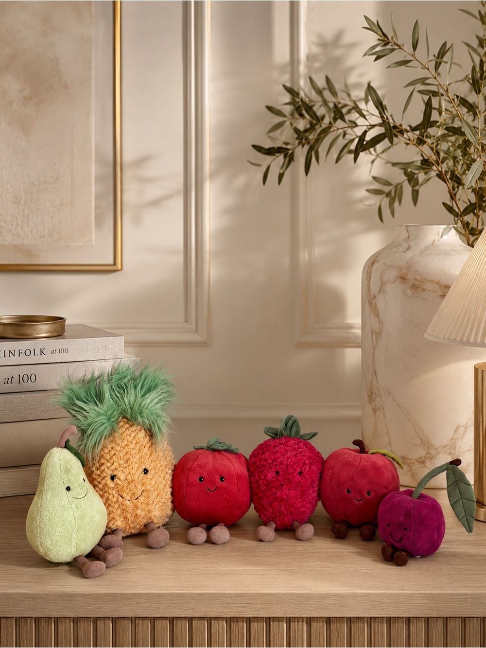 Jellycat Amuseables Fruit Basket Collection Bundle Set of 6 New